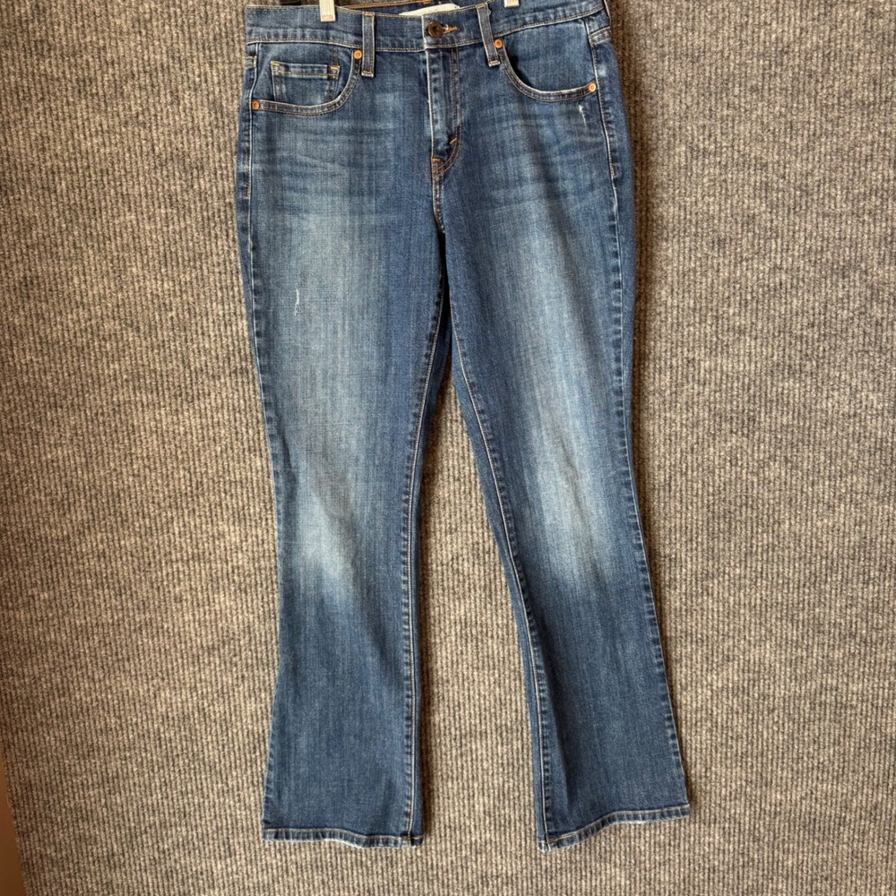 Levi's 515 Bootcut Jeans Women 6M Dark Wash Mid Rise Embellished Pockets Denim